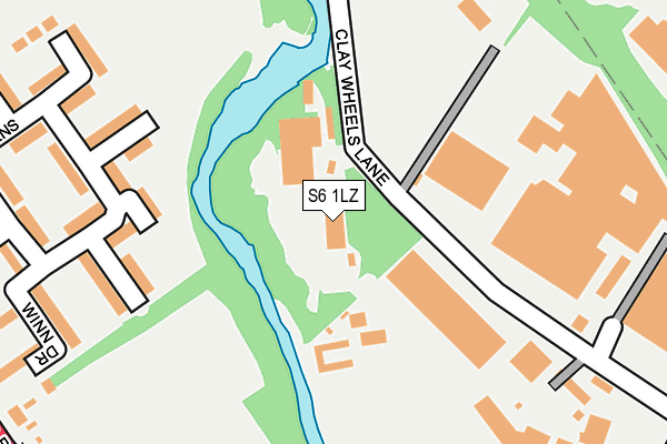 S6 1LZ map - OS OpenMap – Local (Ordnance Survey)