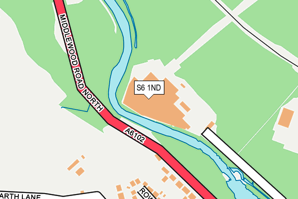 S6 1ND map - OS OpenMap – Local (Ordnance Survey)