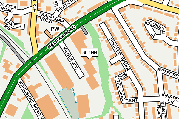 S6 1NN map - OS OpenMap – Local (Ordnance Survey)