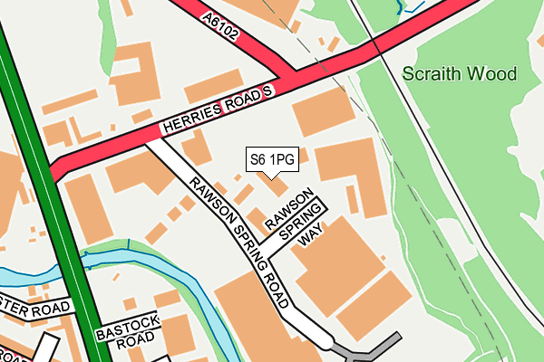 S6 1PG map - OS OpenMap – Local (Ordnance Survey)