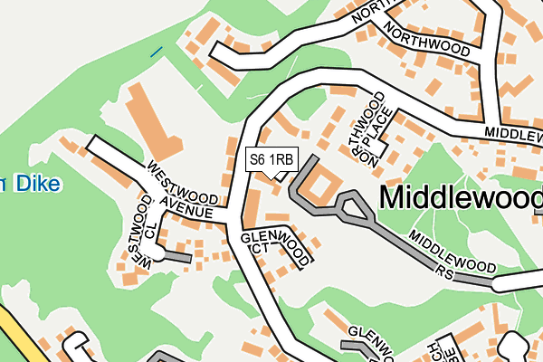 S6 1RB map - OS OpenMap – Local (Ordnance Survey)