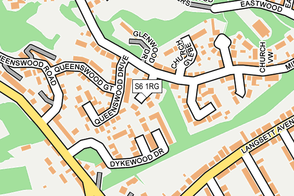 S6 1RG map - OS OpenMap – Local (Ordnance Survey)