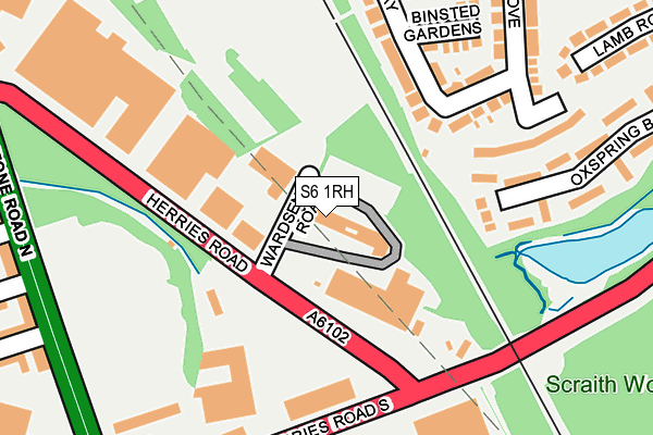 S6 1RH map - OS OpenMap – Local (Ordnance Survey)