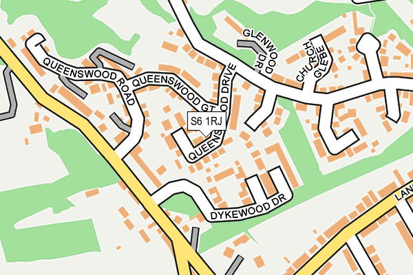 S6 1RJ map - OS OpenMap – Local (Ordnance Survey)