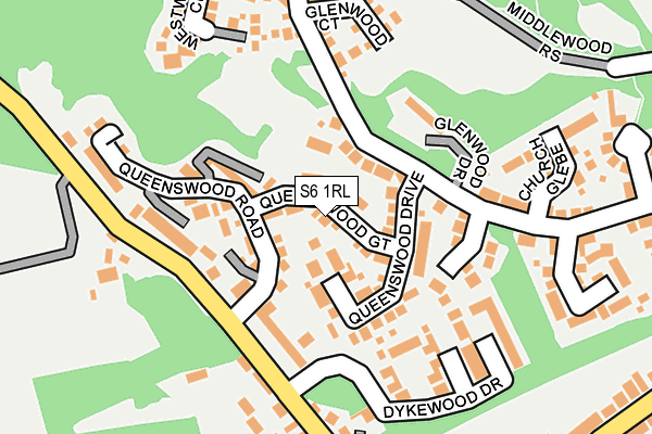 S6 1RL map - OS OpenMap – Local (Ordnance Survey)