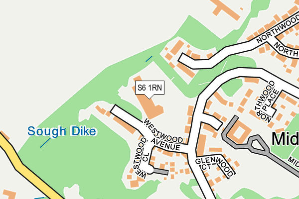 S6 1RN map - OS OpenMap – Local (Ordnance Survey)