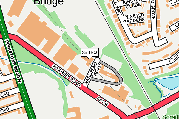 S6 1RQ map - OS OpenMap – Local (Ordnance Survey)