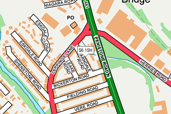 S6 1SH map - OS OpenMap – Local (Ordnance Survey)