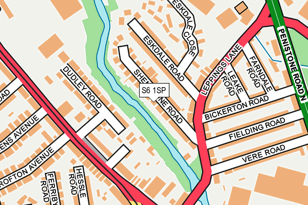 S6 1SP map - OS OpenMap – Local (Ordnance Survey)
