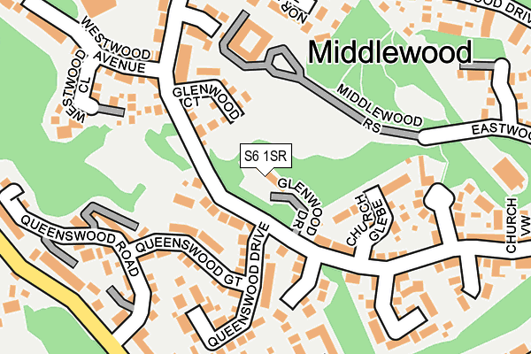 S6 1SR map - OS OpenMap – Local (Ordnance Survey)