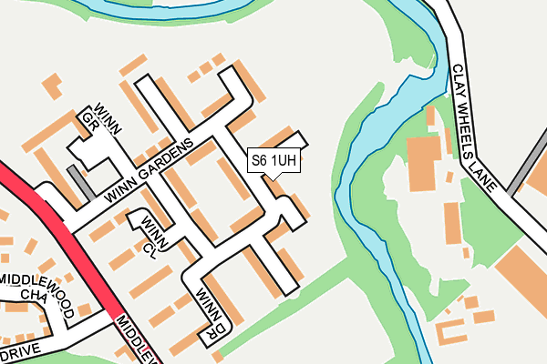 S6 1UH map - OS OpenMap – Local (Ordnance Survey)