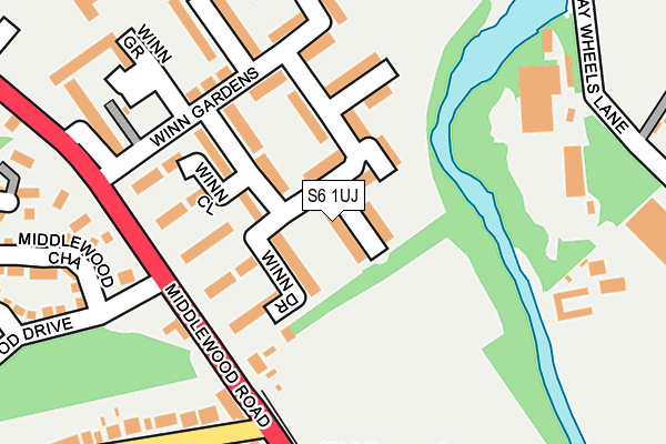 S6 1UJ map - OS OpenMap – Local (Ordnance Survey)