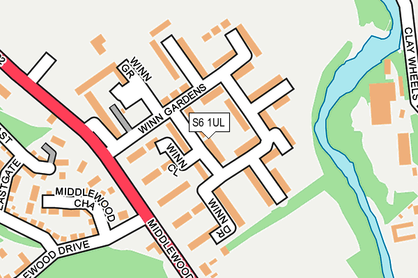 S6 1UL map - OS OpenMap – Local (Ordnance Survey)