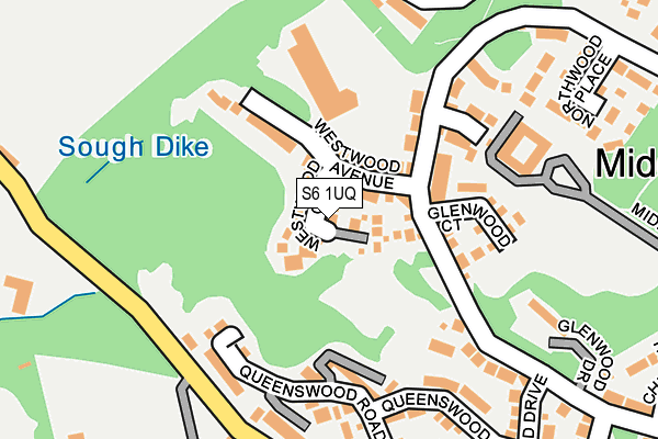 S6 1UQ map - OS OpenMap – Local (Ordnance Survey)