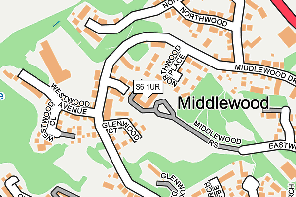 S6 1UR map - OS OpenMap – Local (Ordnance Survey)