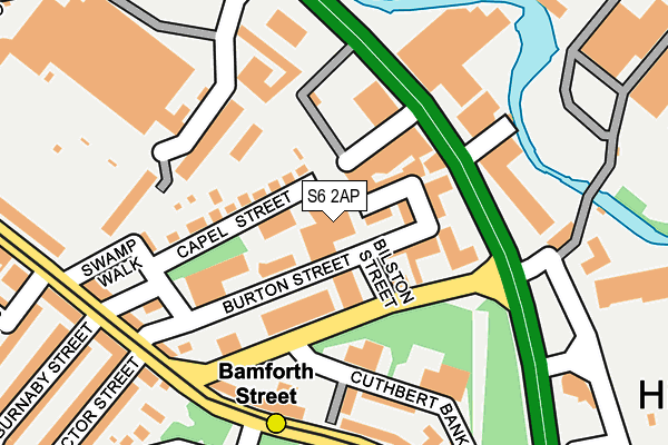 S6 2AP map - OS OpenMap – Local (Ordnance Survey)