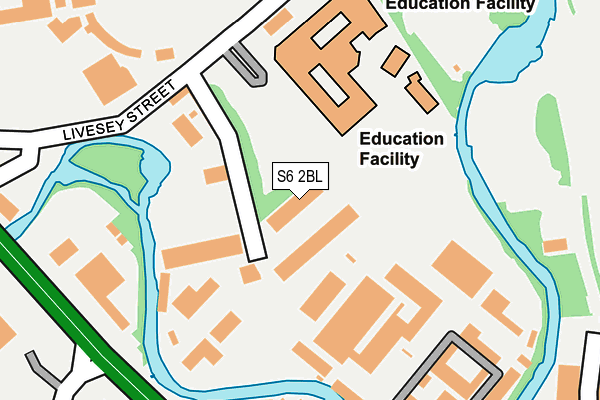 S6 2BL map - OS OpenMap – Local (Ordnance Survey)