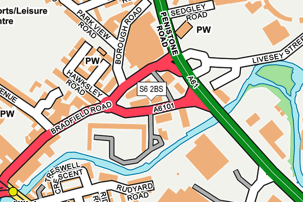 S6 2BS map - OS OpenMap – Local (Ordnance Survey)