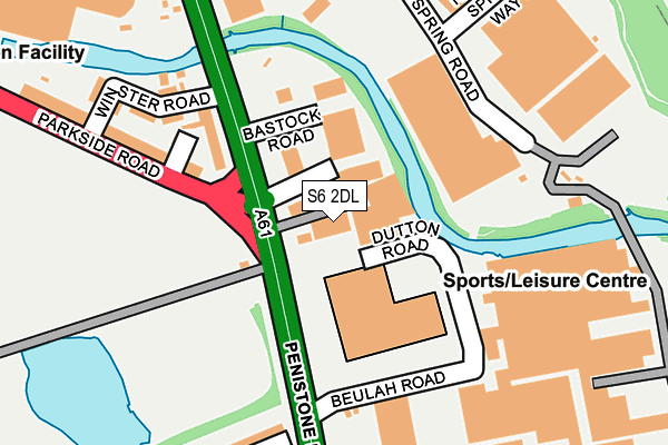 S6 2DL map - OS OpenMap – Local (Ordnance Survey)