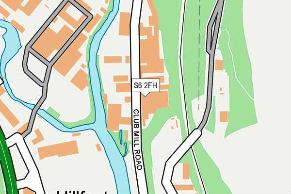 S6 2FH map - OS OpenMap – Local (Ordnance Survey)