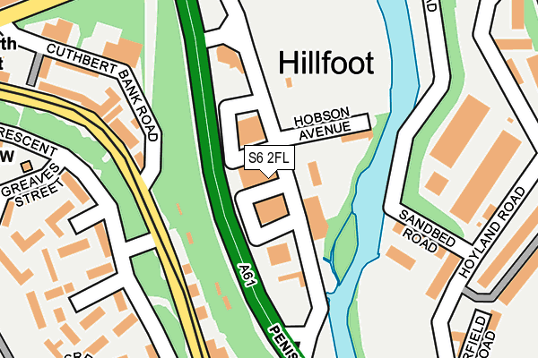 S6 2FL map - OS OpenMap – Local (Ordnance Survey)