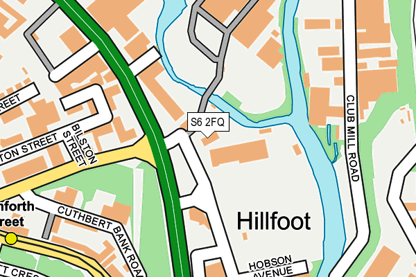 S6 2FQ map - OS OpenMap – Local (Ordnance Survey)