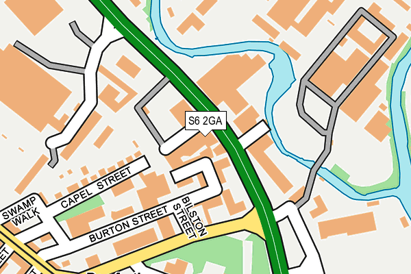 S6 2GA map - OS OpenMap – Local (Ordnance Survey)
