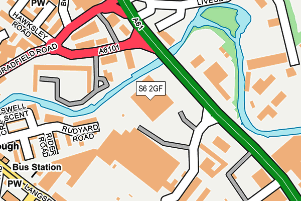 S6 2GF map - OS OpenMap – Local (Ordnance Survey)