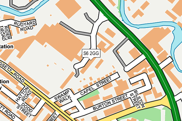 S6 2GG map - OS OpenMap – Local (Ordnance Survey)