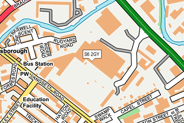 S6 2GY map - OS OpenMap – Local (Ordnance Survey)