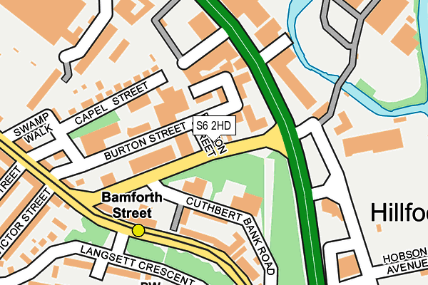 S6 2HD map - OS OpenMap – Local (Ordnance Survey)