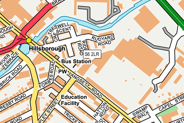 S6 2LR map - OS OpenMap – Local (Ordnance Survey)