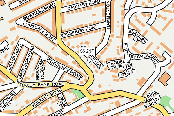 S6 2NF map - OS OpenMap – Local (Ordnance Survey)