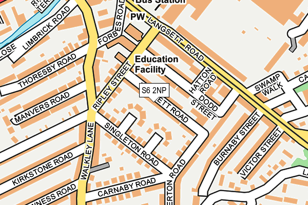 S6 2NP map - OS OpenMap – Local (Ordnance Survey)