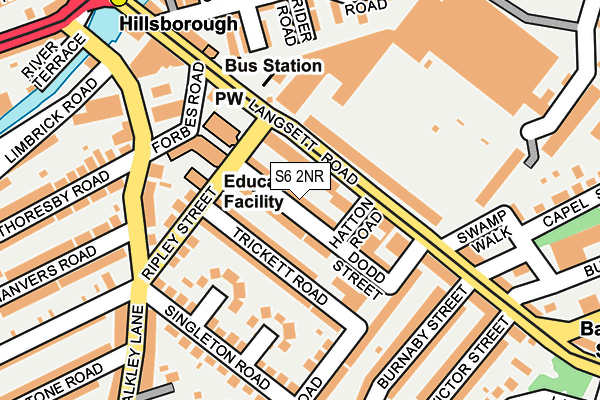 S6 2NR map - OS OpenMap – Local (Ordnance Survey)