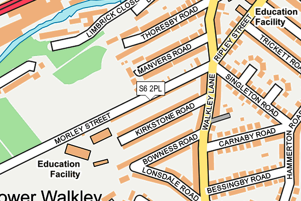 S6 2PL map - OS OpenMap – Local (Ordnance Survey)