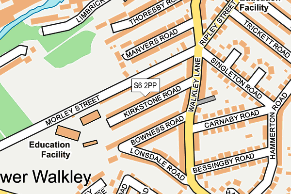 S6 2PP map - OS OpenMap – Local (Ordnance Survey)