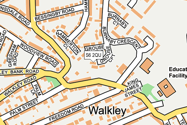 S6 2QU map - OS OpenMap – Local (Ordnance Survey)