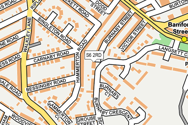 S6 2RD map - OS OpenMap – Local (Ordnance Survey)