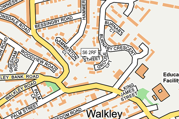S6 2RF map - OS OpenMap – Local (Ordnance Survey)