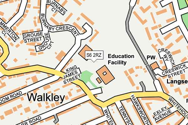 S6 2RZ map - OS OpenMap – Local (Ordnance Survey)