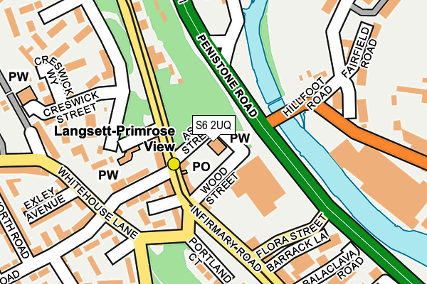 S6 2UQ map - OS OpenMap – Local (Ordnance Survey)