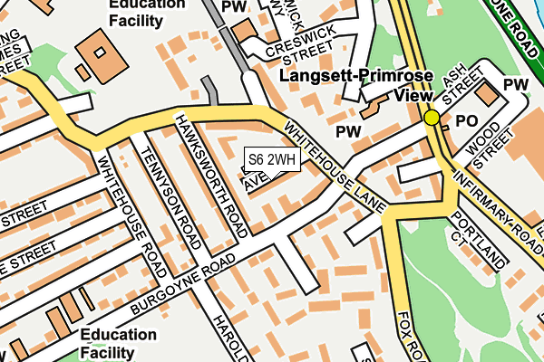 S6 2WH map - OS OpenMap – Local (Ordnance Survey)