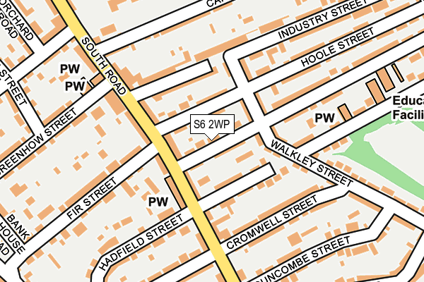 S6 2WP map - OS OpenMap – Local (Ordnance Survey)