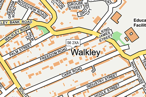 S6 2XA map - OS OpenMap – Local (Ordnance Survey)