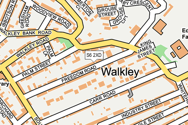 S6 2XD map - OS OpenMap – Local (Ordnance Survey)