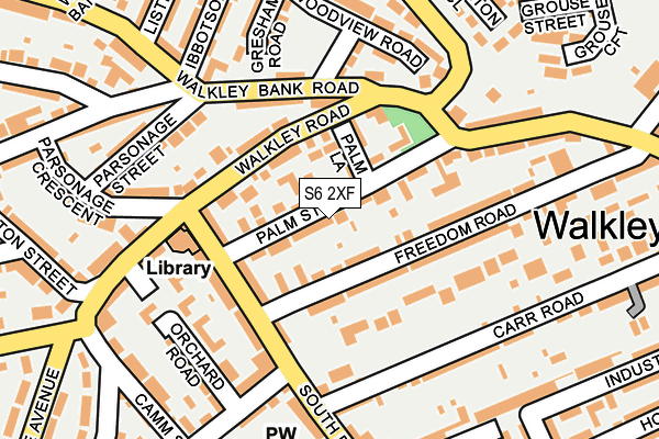 S6 2XF map - OS OpenMap – Local (Ordnance Survey)