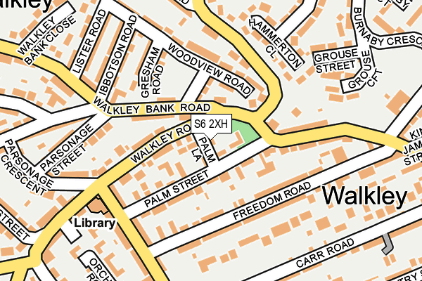 S6 2XH map - OS OpenMap – Local (Ordnance Survey)