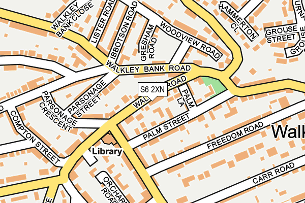 S6 2XN map - OS OpenMap – Local (Ordnance Survey)