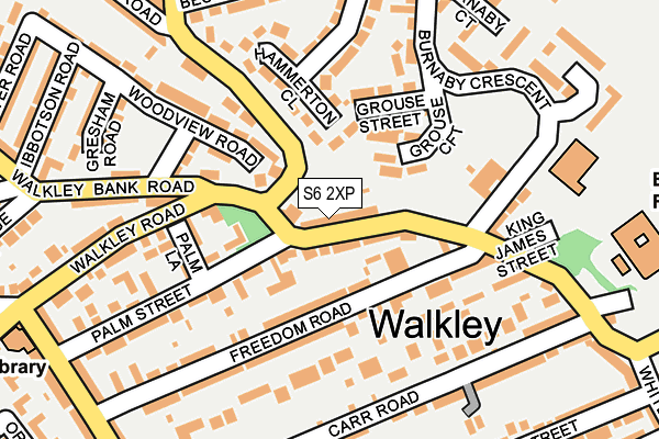 S6 2XP map - OS OpenMap – Local (Ordnance Survey)